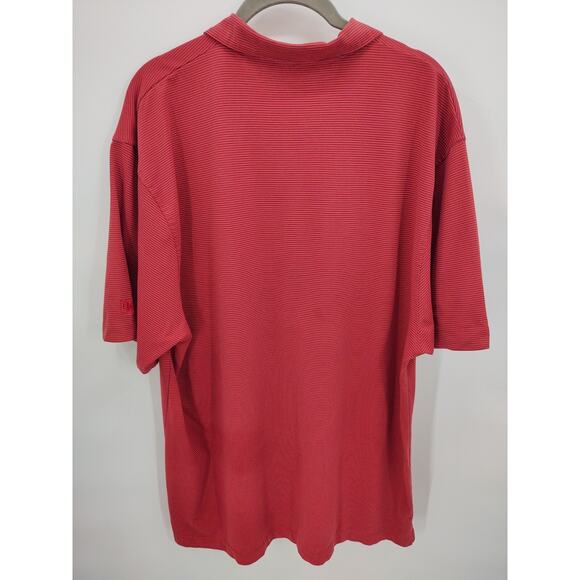 Chiliwear Red and Black Stripe Button Up Polo Style Top Shirt Men's Large - Picture 2 of 5